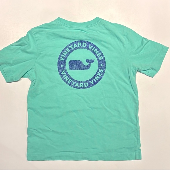 Vineyard Vines || Whale Logo Short Sleeve T-Shirt Aqua 4T - Picture 1 of 3